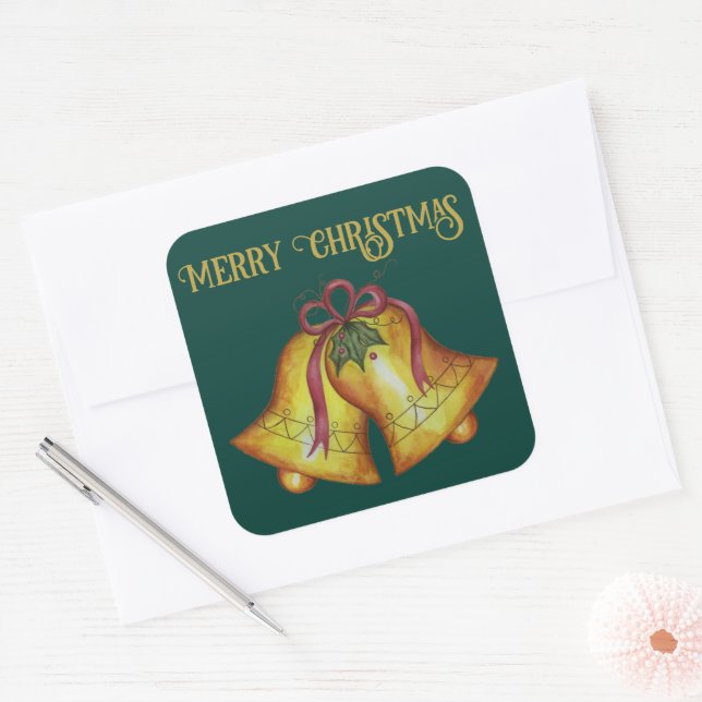 Holiday Vintage Weihnachtsglocken Stickers (Umschlag)