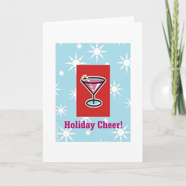 Holiday Vodka Cheer Feiertagskarte (Vorderseite)