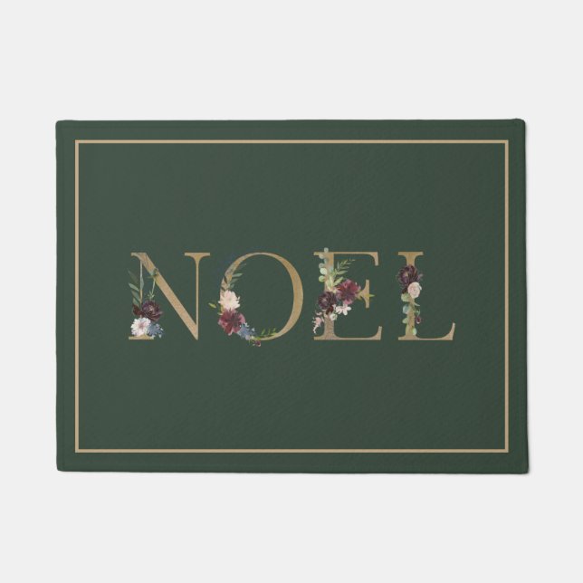Holiday Weihnachten Elegante Typografie Fußmatte (Vorderseite)
