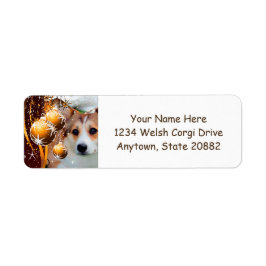 Holiday Welsh Corgi mit Ornamenten