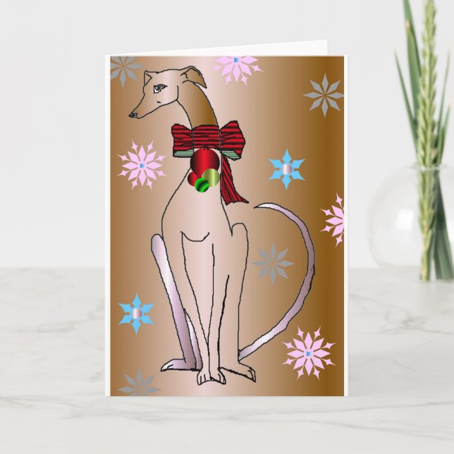 Holiday Whippet-Animal Feiertagskarte (Vorderseite)