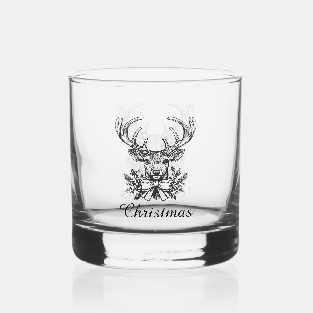 Holiday Whiskey Glass Set – Merry & Bright Barware Whiskyglas (Vorderseite)