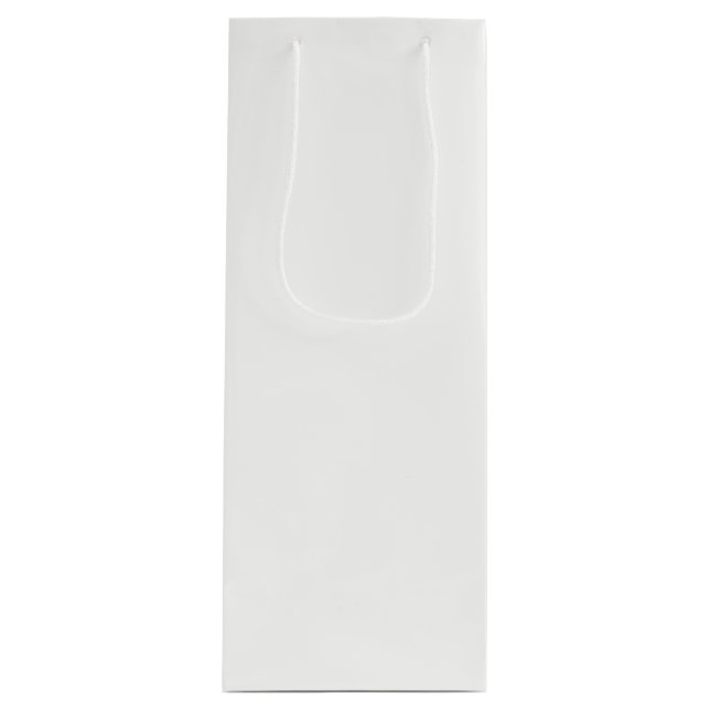 Holiday White Solid Color Geschenktüte Für Weinflaschen (Vorderseite)