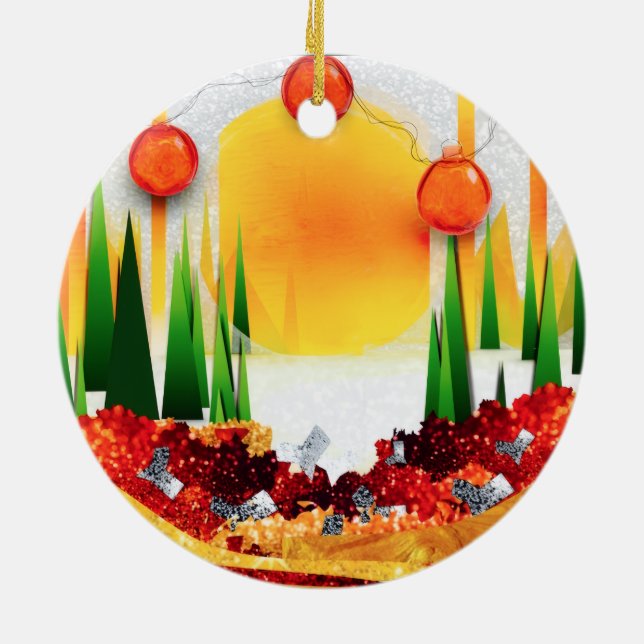 Holiday within the Pines! Keramik Ornament (Hinten)