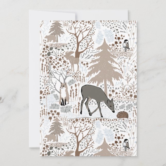 Holiday Woodland Tiere Feiertagskarte (Vorderseite)