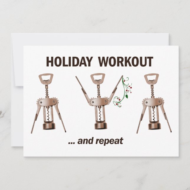 Holiday Workout Feiertagskarte (Vorderseite)