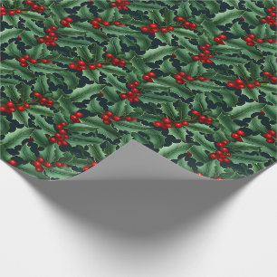 Holiday Wrapping Paper Holly Geschenkpapier