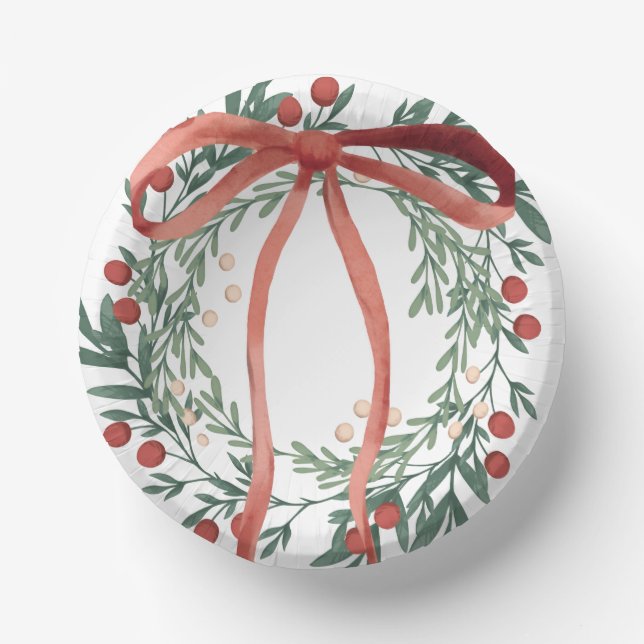 Holiday Wreath Bowls Pappteller (Vorderseite)