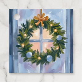 Holiday Wreath Christmas Watercolor Geschenkanhänger