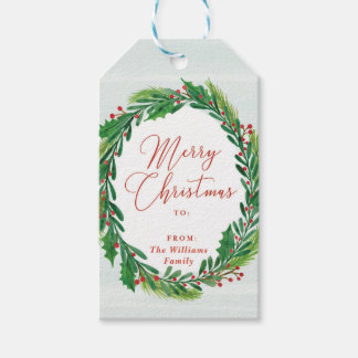 Holiday Wreath Geschenkanhänger