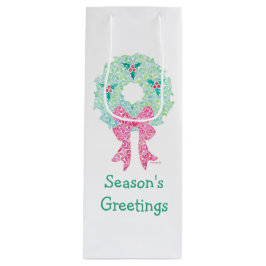 Holiday Wreath Geschenktüte Für Weinflaschen