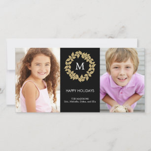 Holiday Wreath Holiday Foto Card Feiertagskarte