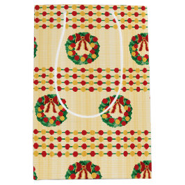 Holiday Wreath Knit Mittlere Geschenktüte
