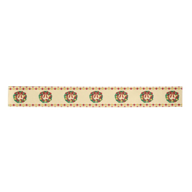 Holiday Wreath Knit Satinband (Vorderseite)