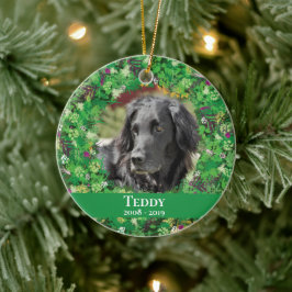 Holiday Wreath Pet Keramik Ornament