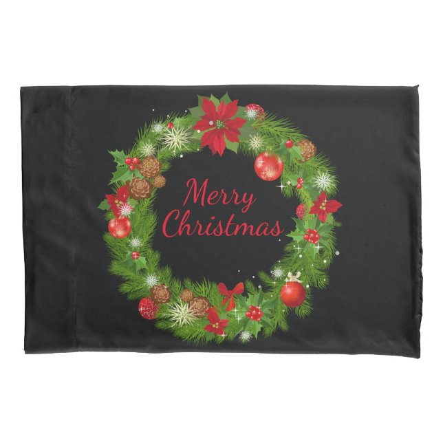 Holiday Wreath Pillowcase Kissenbezug (Vorderseite)