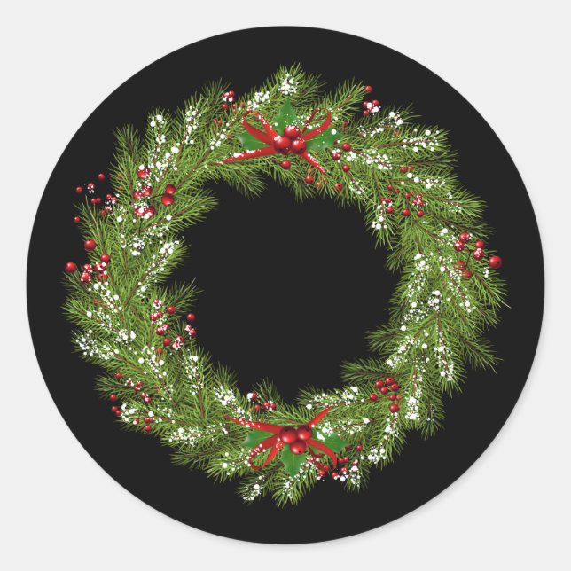 Holiday Wreath Stickers (Vorderseite)