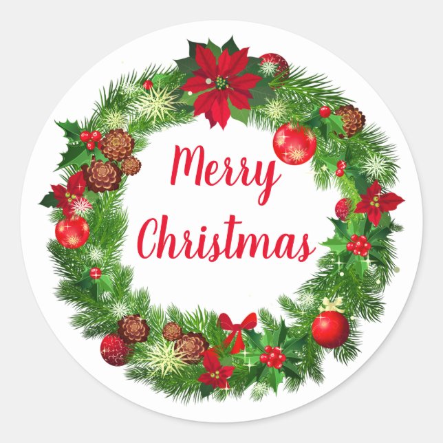 Holiday Wreath Stickers (Vorderseite)