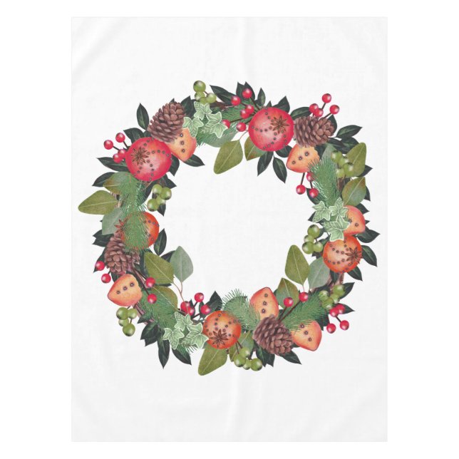 Holiday Wreath Table Tuch Tischdecke (Vorderseite)