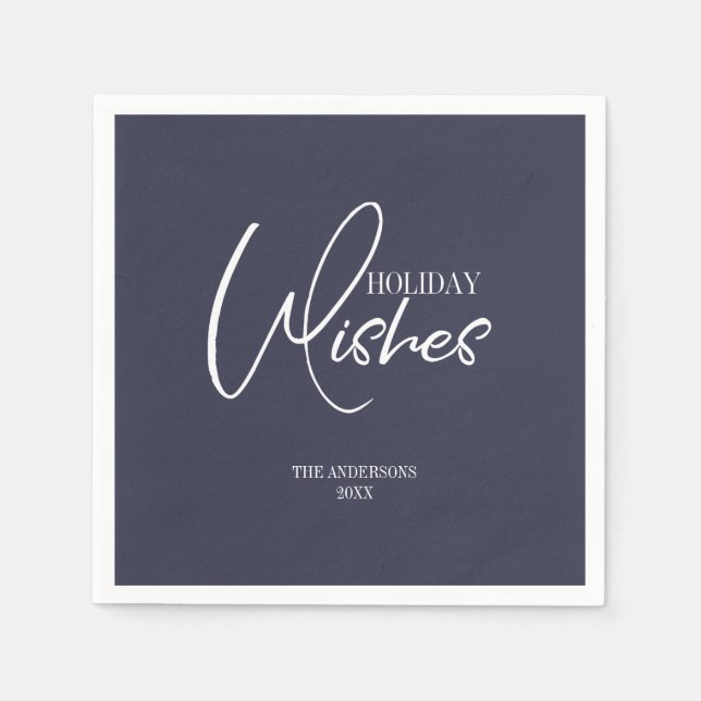 Holiday wünscht Weihnachtspapier Napkin Serviette (Vorderseite)