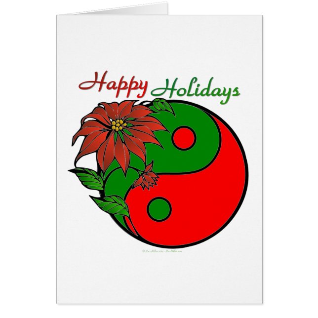 Holiday Yin Yang Poinsettia Green Red (Vorne)