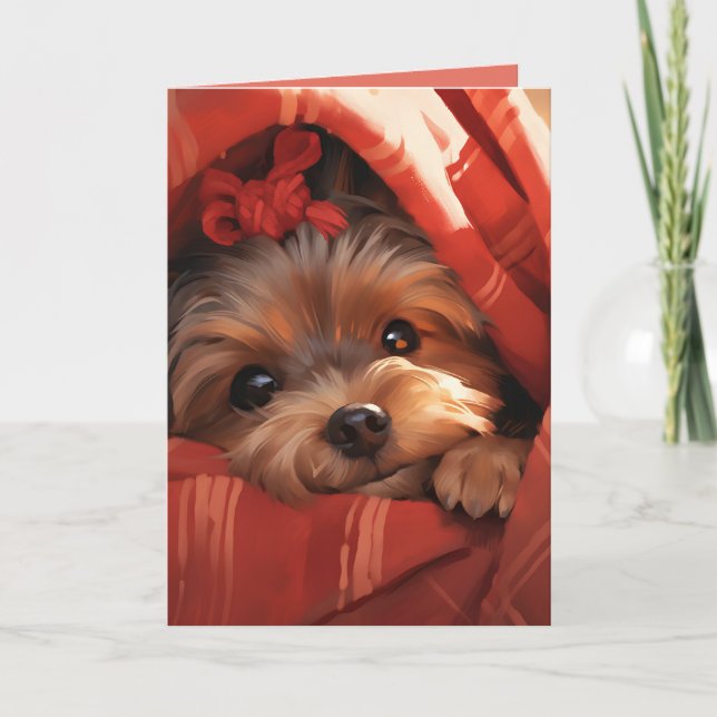 Holiday Yorkshire Terrier Karte (Vorderseite)