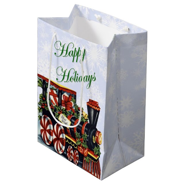 Holiday Zug Mittlere Geschenktüte (Vorderseite Schrägansicht)