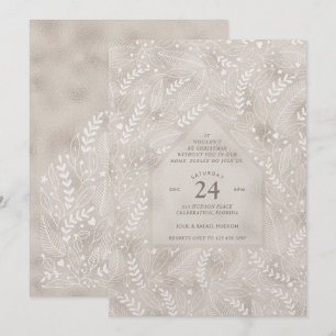 Holiday Zuhause Champagne Shimmer Weihnachts-Party Einladung