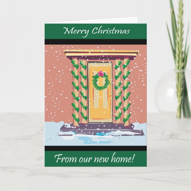 Holiday Zuhause Frohe Weihnachten Neue Adresse (Vorderseite)