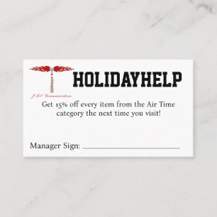 HOLIDAYHELP Coupon Visitenkarte
