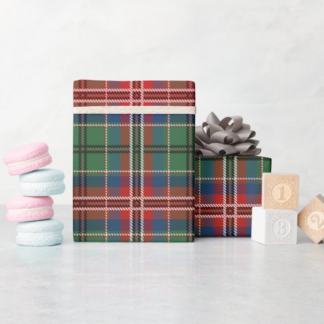 Holidays Clan MacCulloch Tartan Kariert rustikal Geschenkpapier (Babyparty)