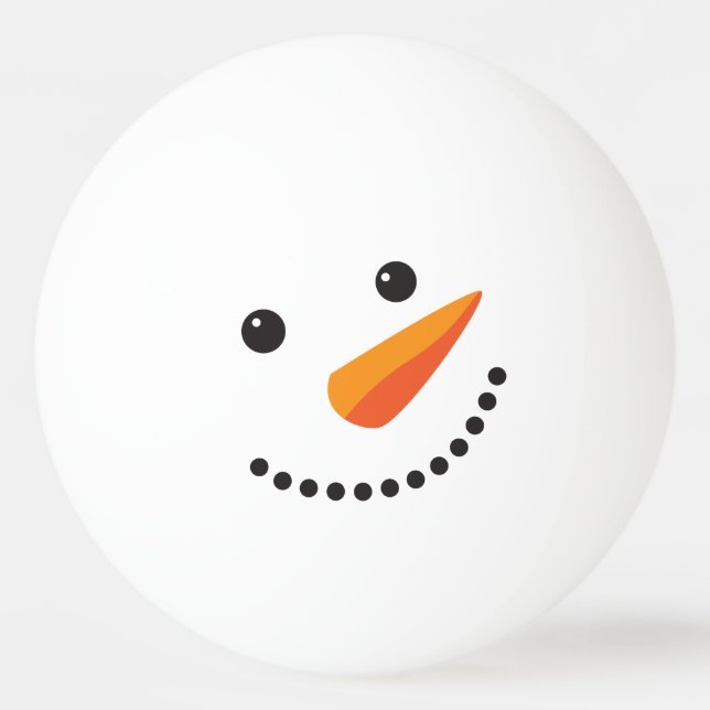 Holidays Frosty Snowman Ping Pong Face Tischtennisball (Rückseite)