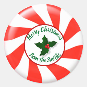 Holidays Minze Candy Custom Runder Aufkleber