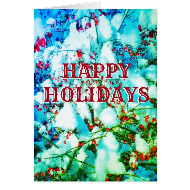 HOLIDAYS RED BERRIES CARD (Vorne)