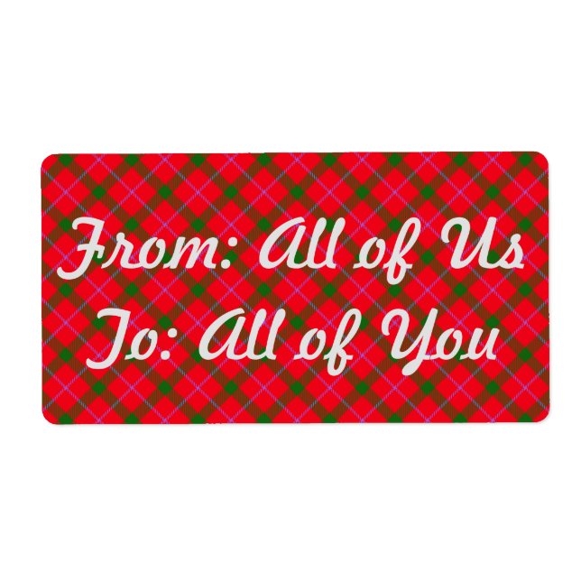 HolidayZ Kariert / Tartan - Geschenketiketten zum  (Vorne)