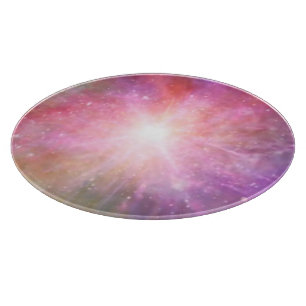 holiES - farbenfrohe Universum-Puderwolken Schneidebrett