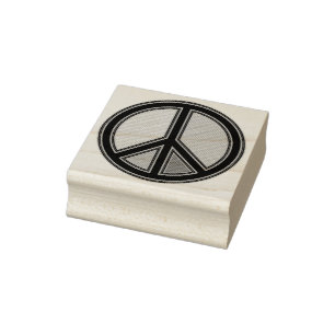holiES - farbiges PEACE-Zeichen + Ihre Ideen Gummistempel
