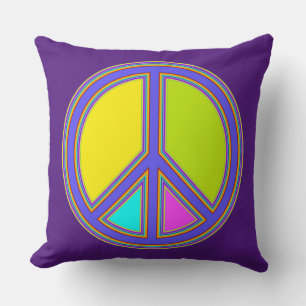 holiES - farbiges PEACE-Zeichen + Ihre Ideen Kissen