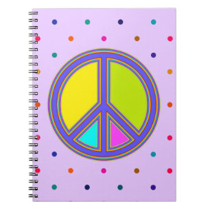 holiES - farbiges PEACE-Zeichen + Ihre Ideen Notizblock