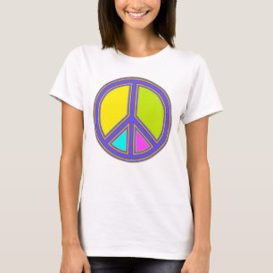 holiES - farbiges PEACE-Zeichen + Ihre Ideen T-Shirt