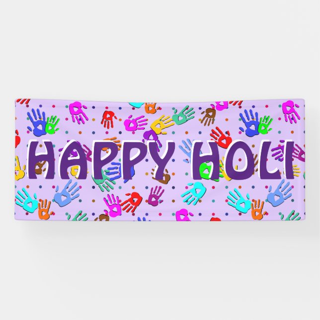 holiES - Hände Punkte farbiges Muster 1 Banner (Horizontal)