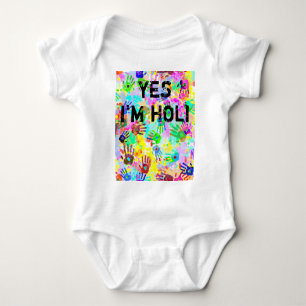 holiES - Hände spritzen farbiges Grunge Muster 2 Baby Strampler