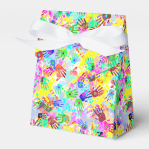 holiES - Hände spritzen farbiges Grunge Muster 2 Geschenkschachtel