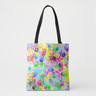 holiES - Hände spritzen farbiges Grunge Muster 2 Tasche