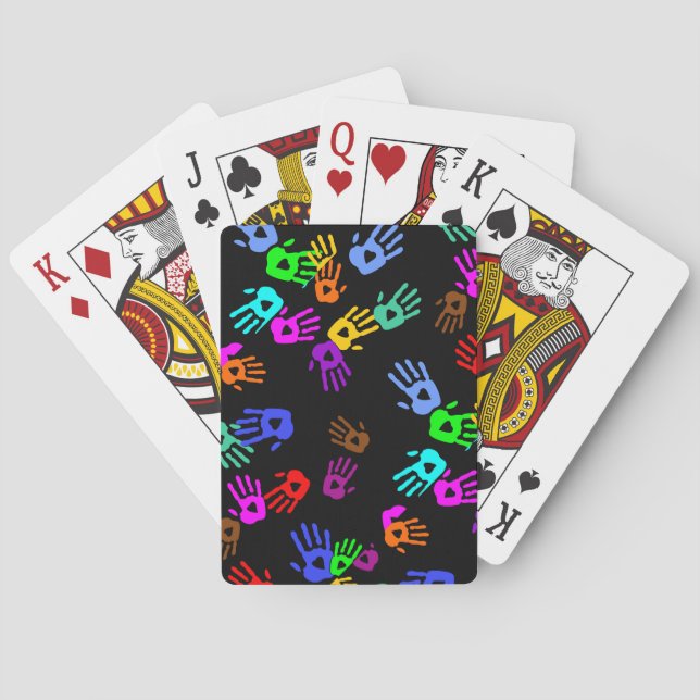 holiES - händfarbenes Muster 1 + Ihr Backgr. Spielkarten (Rückseite)