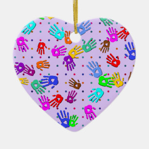 holiES - hands dots colored pattern 1 Keramikornament