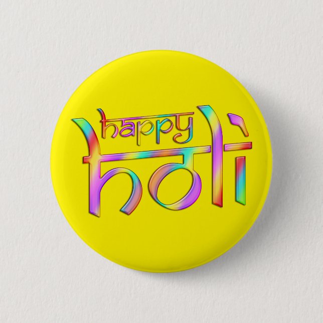 holiES - HAPPY HOLI Farbverläufe 1 Button (Vorderseite)