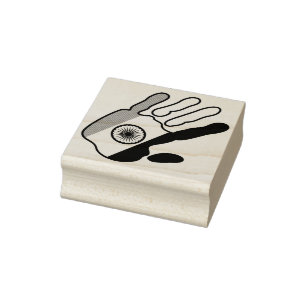 holiES - India Flag Hand + Ihre Ideen Gummistempel