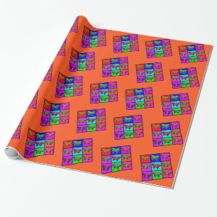 holiES - Psychedelische Schmetterlinge Mosaik Geschenkpapier