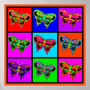 holiES - Psychedelische Schmetterlinge Mosaik Poster